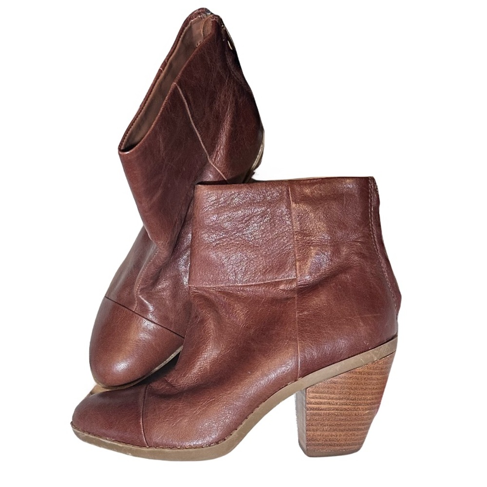 Bandalino Ankle Boots - Neutral Brown Stack Heel